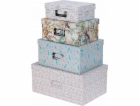 Home Styling Collection Sada 4 kartonových úložných krabic