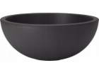 Koopman Kulatý černý plastový květináč 40x16 cm