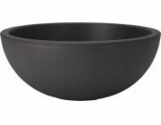 Koopman Kulatý černý plastový květináč 40x16 cm