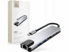 Baseus Adaptér TECH-PROTECT HB02 HUB 6v1 TYPE-C + USB 2.0...