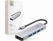 Baseus TECH-PROTECT HB01 HUB ADAPTÉR 5V1 TYPE-C + USB 3.0 + HDMI 4K 60HZ + PD100W VESMÍRNĚ ŠEDÝ