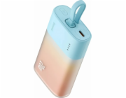 Baseus Powerbanka Popsicle 5200mAh 20W s vestavěným kabelem Lightning (+ bílý kabel Baseus Simple USB-C - USB-C 60W/20V/3A/30cm) - modro-oranžová