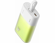 Baseus Powerbanka Popsicle 5200mAh 20W s vestavěným kabelem Lightning (+ bílý kabel Baseus Simple USB-C - USB-C 60W/20V/3A/30cm) - bílo-zelená