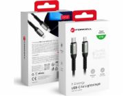 ForCell Kabel USB-C - Lightning 3 m, černý