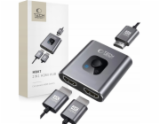Tech-Protect Adaptér rozbočovače HB07 2v1 HDMI 4K 60HZ, vesmírně šedý