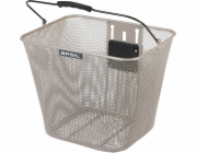 BASIL BILBAO košík na volant, KlickFix, ocel, Nude Metallic (NOVINKA 2025)