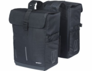 BASIL MOVE DVOJITÁ TAŠKA NA KOLO, UNIVERZÁLNÍ MOST, 30L, Vodotěsná, Černá (NOVINKA 2025)