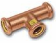 SANHA Press redukční T-kus měděný 28 x 22 x 28 mm (110130282228)