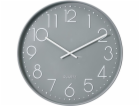 DKD Home Decor SKLENĚNÉ NÁSTĚNNÉ HODINY 50CM - ŠEDÉ