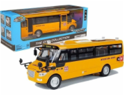 LeanToys Kovový školní autobus s třecím pohonem