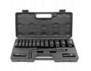 Sada hlubokých narážecích nástavců 1/2 15+1 ks. (6stranný) (10-36mm)