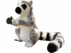 LeanToys Plyšová hračka lemur šedá měkká 28 cm LEAN Toys