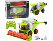 LeanToys Sklízecí mlátička s řezačkou na obilí 2v1 s dálkovým ovládáním a RC kouřovým efektem 2.4G LEAN Toys