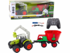LeanToys Zemědělský traktor se secím strojem a rotačním d...