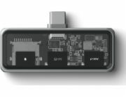 Satechi Mobile XR Hub s microSD čtečkou - mobilní USB-C adaptér (1x USB-C 100W PD; 2.0 data a audio, 1x USB-C DP 1.4 4K@60Hz;
