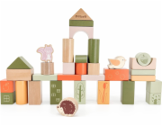 Viga Toys VIGA PolarB Dřevěné kostky Montessori kostky Zvířata 50 dílků.