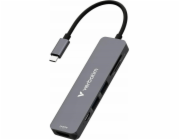 Rozbočovač Verbatim USB-C/HDMI/USB-A 3.2/USB-A 2.0/SD/microSD hliníkový 32156