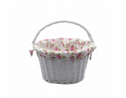 Kesper Proutěný koš s látkovou podšívkou FSBKT-037-1 bílý