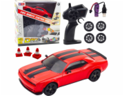 LeanToys Drift Sports Car s výměnnými koly, dálkově ovládané RC 4WD, červené sportovní