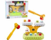 LeanToys Dovednostní hra "Píchni krtka" pro batolata 20 melodií 7 rychlostních úrovní