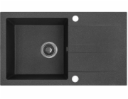 Laveo AQ.901-1011011 / AQUAFORM / MARANELLO / Dřez z černé žuly, 44x76cm, 1K+OC, sifon /