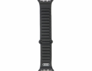Pásek Audi Logo Synthetic Leather Magnetic Ring pro Apple Watch 40/41/42 mm černý
