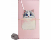 iLike Sada Nimmy 2v1 zápisník + pero růžová/růžová Big Eyed Pet 2.0 Cat