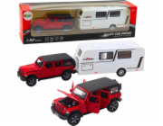 LeanToys Sada kovových světel pro terénní obytné auto, zvuky, červená 1:32