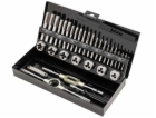 Sada závitníků a matric 58 ks. (M2-M12) kovové pouzdro