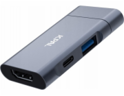 Cestovní rozbočovač JCPAL USB-C 3 v 1 – rozbočovač HDMI/PD/USB-A 3.0 – záruka bezpečnosti. Jednoduché splátky. Doprava zdarma od 170 PLN.