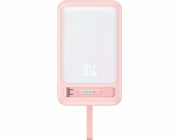 Usams Powerbanka XM Series CD219 10000mAh Magnetická bezdrátová růžová