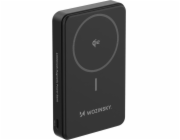 Wozinsky Powerbanka WLWP-10KA0Y3S 22,5W PD Qi2 10000 mAh, se stojánkem, 1x USB-A, 1x USB-C - černá