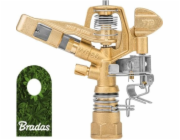 Bradas mosazný pulzní zavlažovač otočný nastavitelný sektor 360 GW3/4 35m (0154)