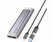 Orico Disková jednotka M.2 NVME/NGFF USB-C na USB-C/USB-A 6 Gb/s/10 Gb/s - šedá
