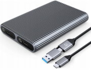Orico Disková šachta 2x M.2 SATA+NVME USB-C 3.2 6Gbps/10Gbps - šedá