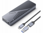 M.2 NVME USB-C 3.2 20Gbps Disk Bay – šedá