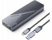 M.2 NVME USB-C 3.2 20Gbps Disk Bay – šedá