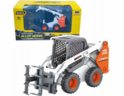 HUINA Kolový nakladač s drapákem, kovový, bílá 1:50