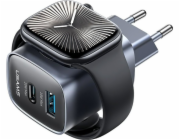 Usams Nabíječka do zásuvky CC293 T67 20W pro iWatch 1xUSB-C 1xUSB-A, matná