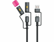 4smarts Kabel USB-C Explorer 4v1 60W 1m černý
