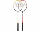 WISH FUSIONTEC 777K SADA BADMINTONOVÝCH RAKEET LIME+RED+S...