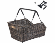 BASIL CENTO RATTAN LOOK MIK zadní nosičový koš, systém MIK (připraven k použití) voděodolný přírodní hnědý (NOVINKA 2025)