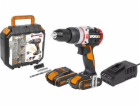 Worx WX354 20V akumulátorová vrtačka/šroubovák 2 x 2 Ah b...