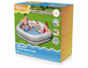 Nafukovací zahradní bazén pro rodinu 213x206x53cm BESTWAY + Nafukovací sedačky + Držáky na poháry