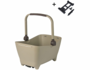 Basil ZADNÍ KOŠÍK NA KOLO BUDDY DOG MIK, systém MIK (připraveno k použití), plast, polštář, hnědá biscotti (NOVINKA 2025)