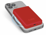 SBS TEBB5000MAG1CR Power Bank Lithium Polymer (LiPo) 5000 mAh bezdrátové nabíjení červená