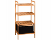 Bambusová police s výsuvným košem, 93,5 cm