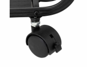 Pojízdná police NOIR, 3-úrovňová, kov, 43,3 x 28 x 74 cm