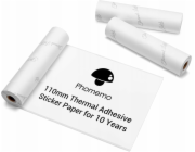 Phomemo 3x samolepicí papírová role, bílá, 110 mm, pro M832 M04 S As / Q22-rms10-107