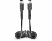 SBS Mobile SBS TECABLETYPCSKS spirálový kabel USB-C - USB-C 0,5 m - černý